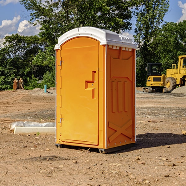 how often are the porta potties cleaned and serviced during a rental period in Stryker